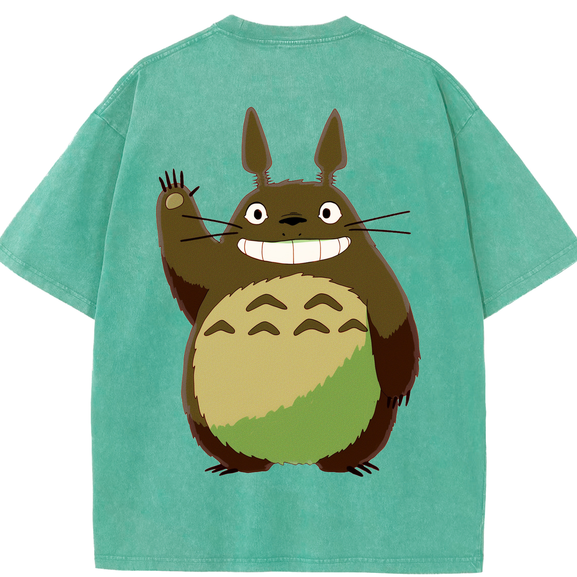 （画像用） となりのトトロ 草壁メイ 草壁サツキ My Neighbor Totoro Satsuki Kusakabe Mei Kusakabe 綿100% ヴィンテージ風 半袖Tシャツ（背面プリント）